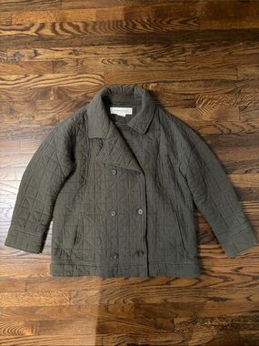Treasure & Bond Quilted Jacket Olive Green